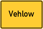Place name sign Vehlow