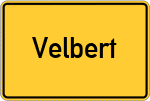 Place name sign Velbert