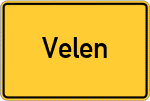 Place name sign Velen