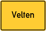 Place name sign Velten