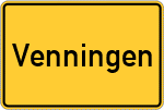 Place name sign Venningen
