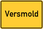 Place name sign Versmold