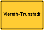 Place name sign Viereth-Trunstadt