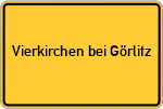 Place name sign Vierkirchen bei Görlitz