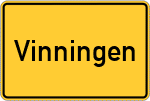 Place name sign Vinningen
