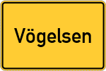 Place name sign Vögelsen