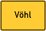 Place name sign Vöhl