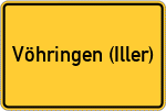 Place name sign Vöhringen (Iller)