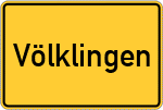 Place name sign Völklingen