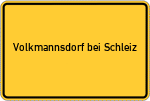 Place name sign Volkmannsdorf bei Schleiz
