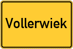 Place name sign Vollerwiek