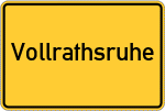 Place name sign Vollrathsruhe