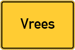 Place name sign Vrees