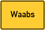 Place name sign Waabs