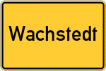 Place name sign Wachstedt