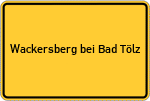 Place name sign Wackersberg bei Bad Tölz