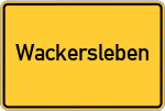 Place name sign Wackersleben