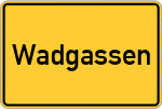 Place name sign Wadgassen