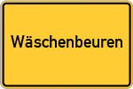 Place name sign Wäschenbeuren