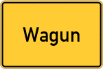 Place name sign Wagun