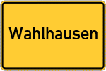Place name sign Wahlhausen
