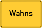 Place name sign Wahns