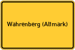 Place name sign Wahrenberg (Altmark)
