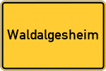 Place name sign Waldalgesheim