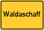Place name sign Waldaschaff