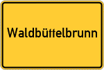 Place name sign Waldbüttelbrunn