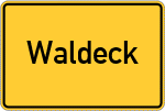 Place name sign Waldeck