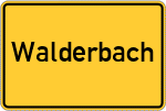 Place name sign Walderbach