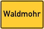 Place name sign Waldmohr