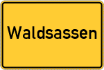 Place name sign Waldsassen