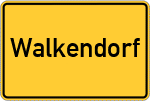 Place name sign Walkendorf