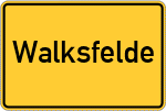 Place name sign Walksfelde