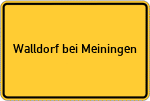 Place name sign Walldorf bei Meiningen