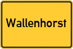 Place name sign Wallenhorst
