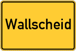 Place name sign Wallscheid