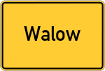 Place name sign Walow