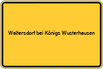 Place name sign Waltersdorf bei Königs Wusterhausen