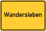 Place name sign Wandersleben
