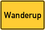 Place name sign Wanderup