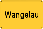 Place name sign Wangelau