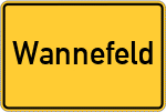 Place name sign Wannefeld