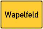Place name sign Wapelfeld