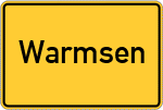Place name sign Warmsen