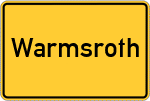 Place name sign Warmsroth