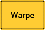 Place name sign Warpe