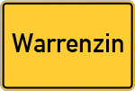 Place name sign Warrenzin